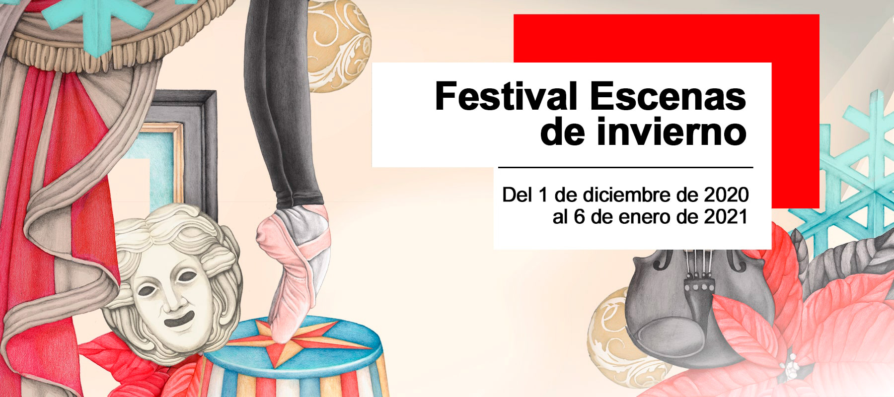 Cartel de Festival Escenas de invierno 2020 de la Comunidad de Madrid