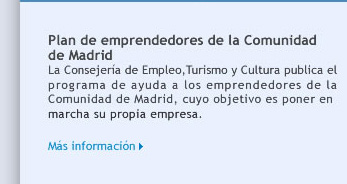  Plan de emprendedores de la Comunidad de Madrid