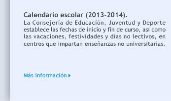  Calendario escolar (2013-2014)