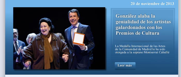 González alaba la genialidad de los artistas galardonados con los Premios de Cultura