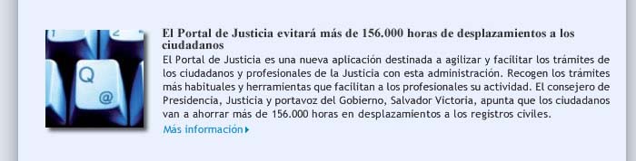 El Portal de Justicia evitará más de 156.000 horas de desplazamientos a los ciudadanos