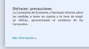 Disfraces: precauciones