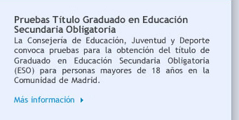 Pruebas título Graduado en Educación Secundaria Obligatoria 