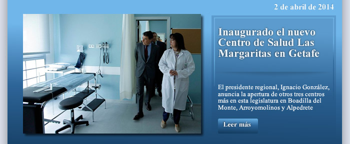 Inaugurado el nuevo Centro de Salud Las Margaritas en Getafe