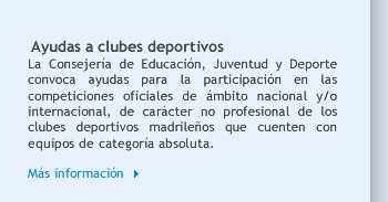 Ayudas a clubes deportivos