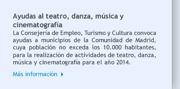 Ayudas al teatro, danza, música y cinematografía