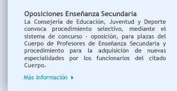 Oposiciones Enseñanza Secundaria