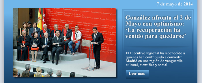 González afronta el 2 de Mayo con optimismo: ‘La recuperación ha venido para quedarse’