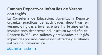 Campus Deportivos Infantiles de Verano con inglés