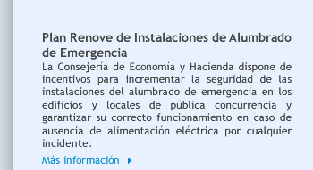 Plan Renove de Instalaciones de Alumbrado de Emergencia 