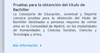 Pruebas para la obtención del título de bachiller