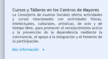 Cursos y Talleres en los Centros de Mayores