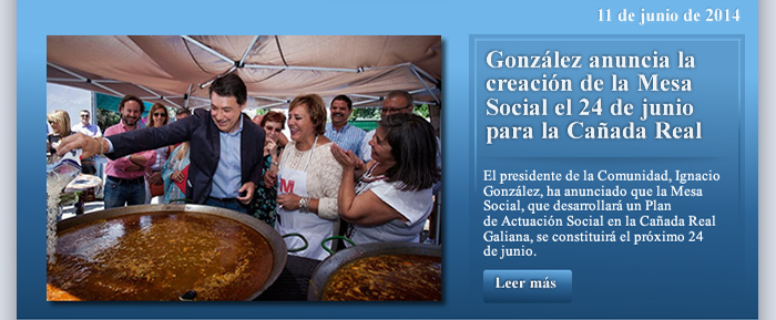 González anuncia la creación de la Mesa Social el 24 de junio para la Cañada Real