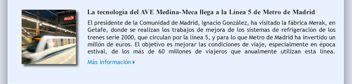 La tecnología del AVE Medina-Meca llega a la Línea 5 de Metro de Madrid