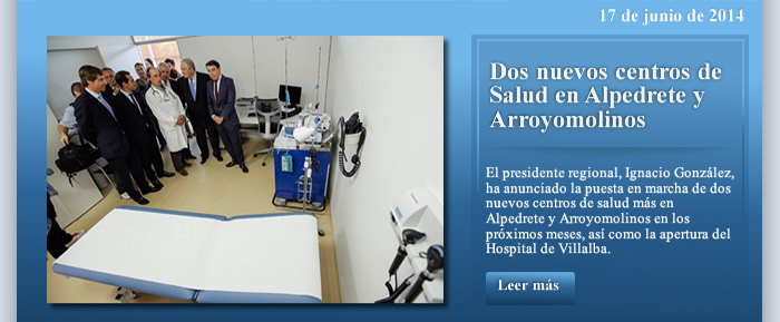 Dos nuevos centros de Salud en Alpedrete y Arroyomolinos