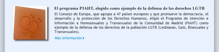 El programa PIAHT, elegido como ejemplo de la defensa de los derechos LGTB