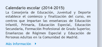 Calendario escolar (2014-2015)