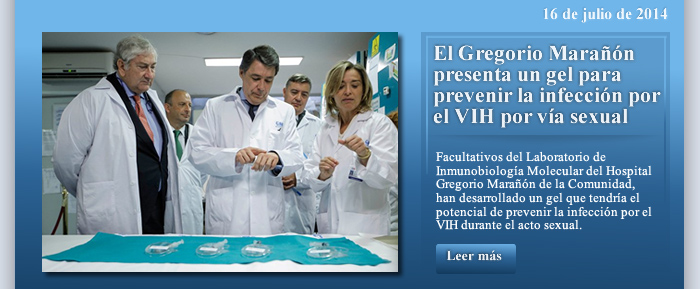 El Gregorio Marañón presenta un gel para prevenir la infección por el VIH por vía sexual