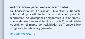 Autorización para realizar acampadas