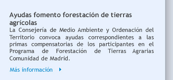 Ayudas fomento forestación de tierras agrícolas