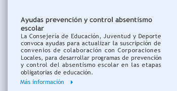 Ayudas prevención y control de absentismo escolar