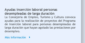 Ayudas inserción laboral personas desempleadas de larga duración