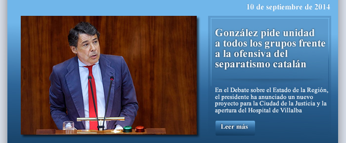 González pide unidad a los grupos políticos frente a la ofensiva del separatismo catalán