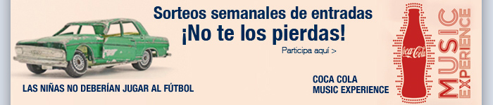 Sorteos semanales de entradas. ¡No te los pierdas!