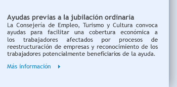 Ayudas previas a la jubilación ordinaria