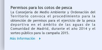 Permisos para los cotos de pesca