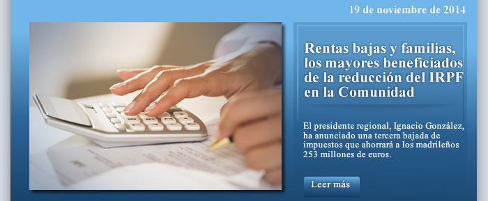 Rentas bajas y familias, los mayores beneficiados de la reducción del IRPF en la Comunidad