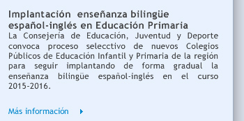 Implantación  enseñanza bilingüe español-inglés en Educación Primaria
