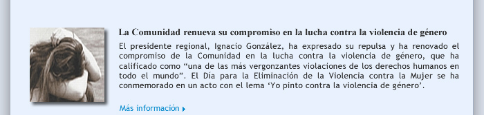 La Comunidad renueva su compromiso en la lucha contra la violencia de género