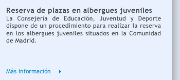 Reserva de plazas en albergues juveniles