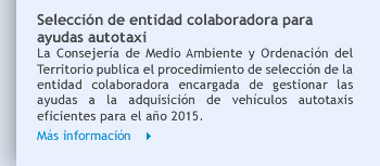 Selección de entidad colaboradora para ayudas autotaxi