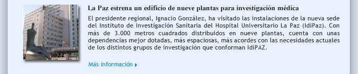 La Paz estrena un edificio de nueve plantas para investigación médica