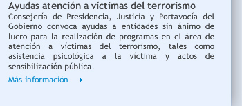 Ayudas atención a víctimas del terrorismo