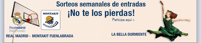 Sorteos semanales de entradas. ¡No te los pierdas!