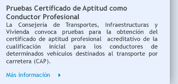 Pruebas Certificado de Aptitud como Conductor Profesional