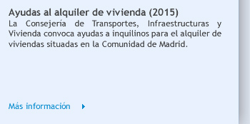 Ayudas al alquiler de vivienda (2015)