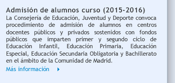 Admisión de alumnos curso (2015-2016)