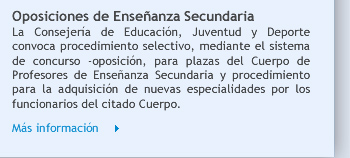 Oposiciones de Enseñanza Secundaria