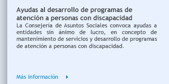 Ayudas al desarrollo de programas de atención a personas con discapacidad 