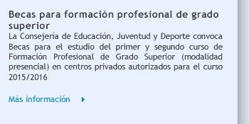 Becas para formación profesional de grado superior