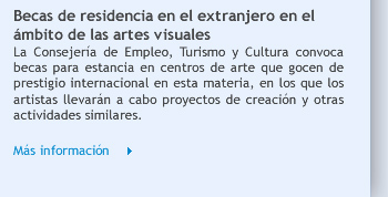 Becas de residencia en el extranjero en el ámbito de las artes visuales  