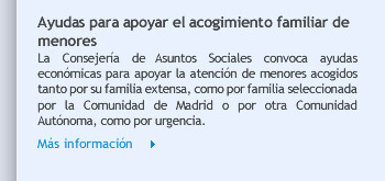 Ayudas para apoyar el acogimiento familiar de menores