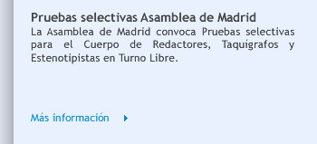 Pruebas selectivas Asamblea de Madrid 