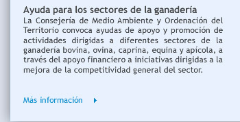 Ayuda para los sectores de la ganadería