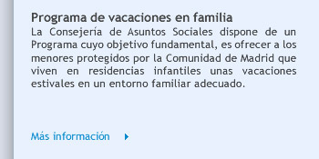 Programa de vacaciones en familia