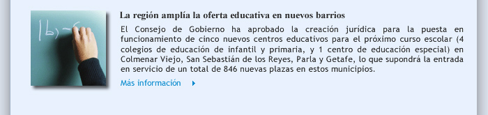 La región amplía la oferta educativa en nuevos barrios